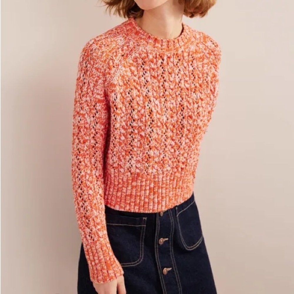 Boden Marled Cable Jumper, Large, NWT